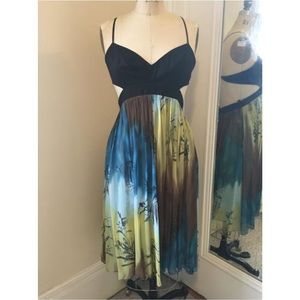 BCBGMAXAZRIA
Black Watercolor Cutout Silk Cocktail Dress